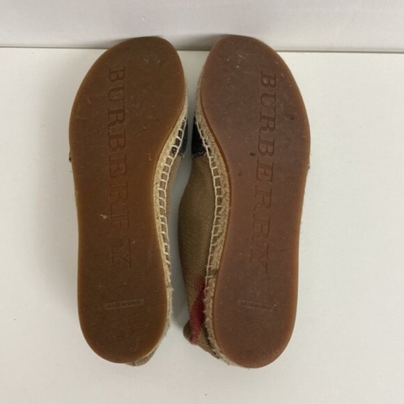 Authentic Burberry Brit Hodgeson Espadrilles Flats Canvas Beige Check 37… - Picture 7 of 11